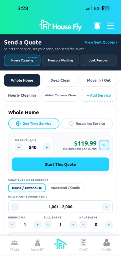 App House Fly Pro: importa tu lista de clientes y envía una cotización personalizada que tu cliente reserva y paga en un toque