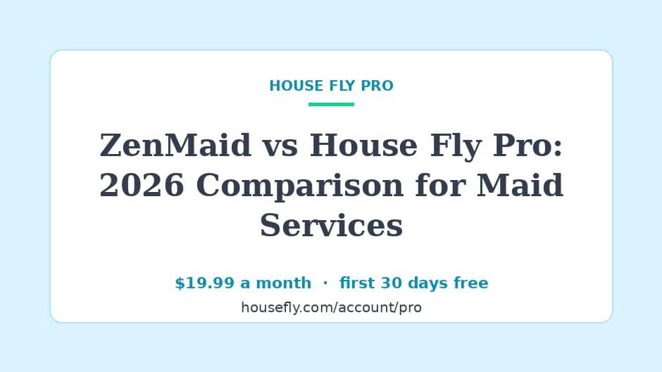 ZenMaid vs. House Fly Pro: comparación 2026 para servicios de limpieza