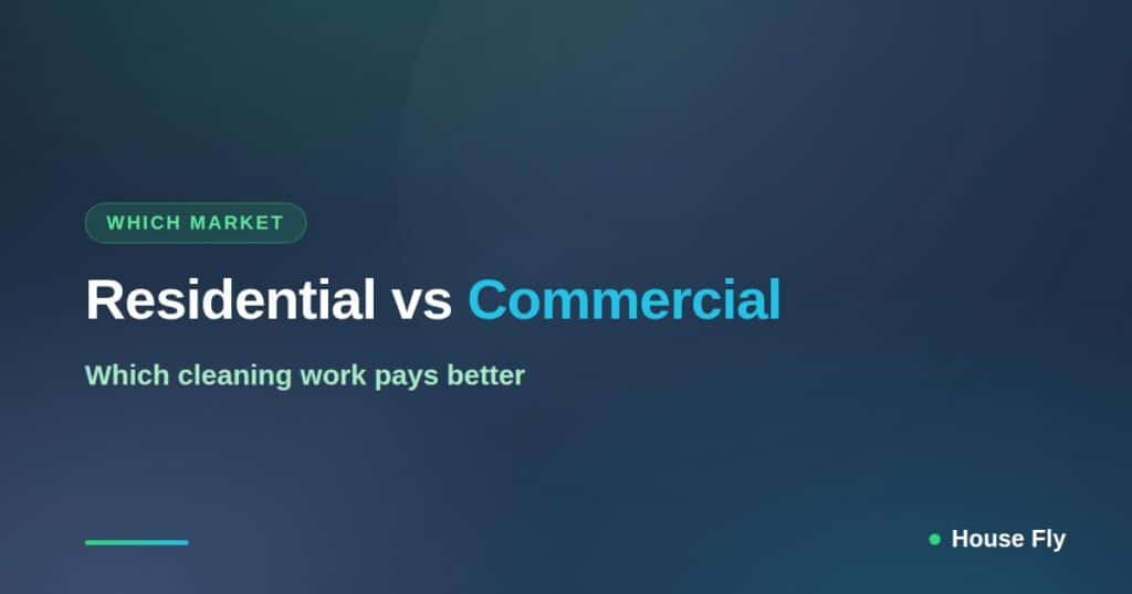 Limpieza residencial contra comercial: ¿cuál paga mejor?